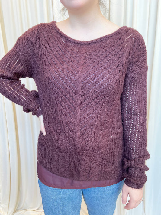 Purple Lined Sweater - Small