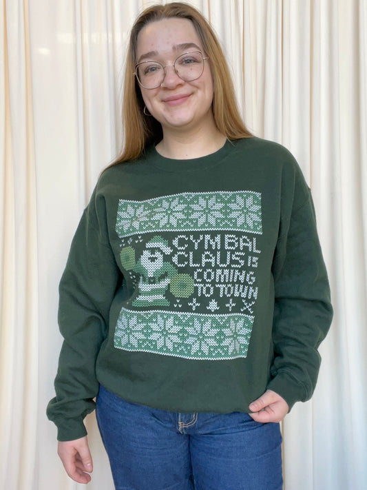 Green "Cymbal Claus" Sweatshirt - Large