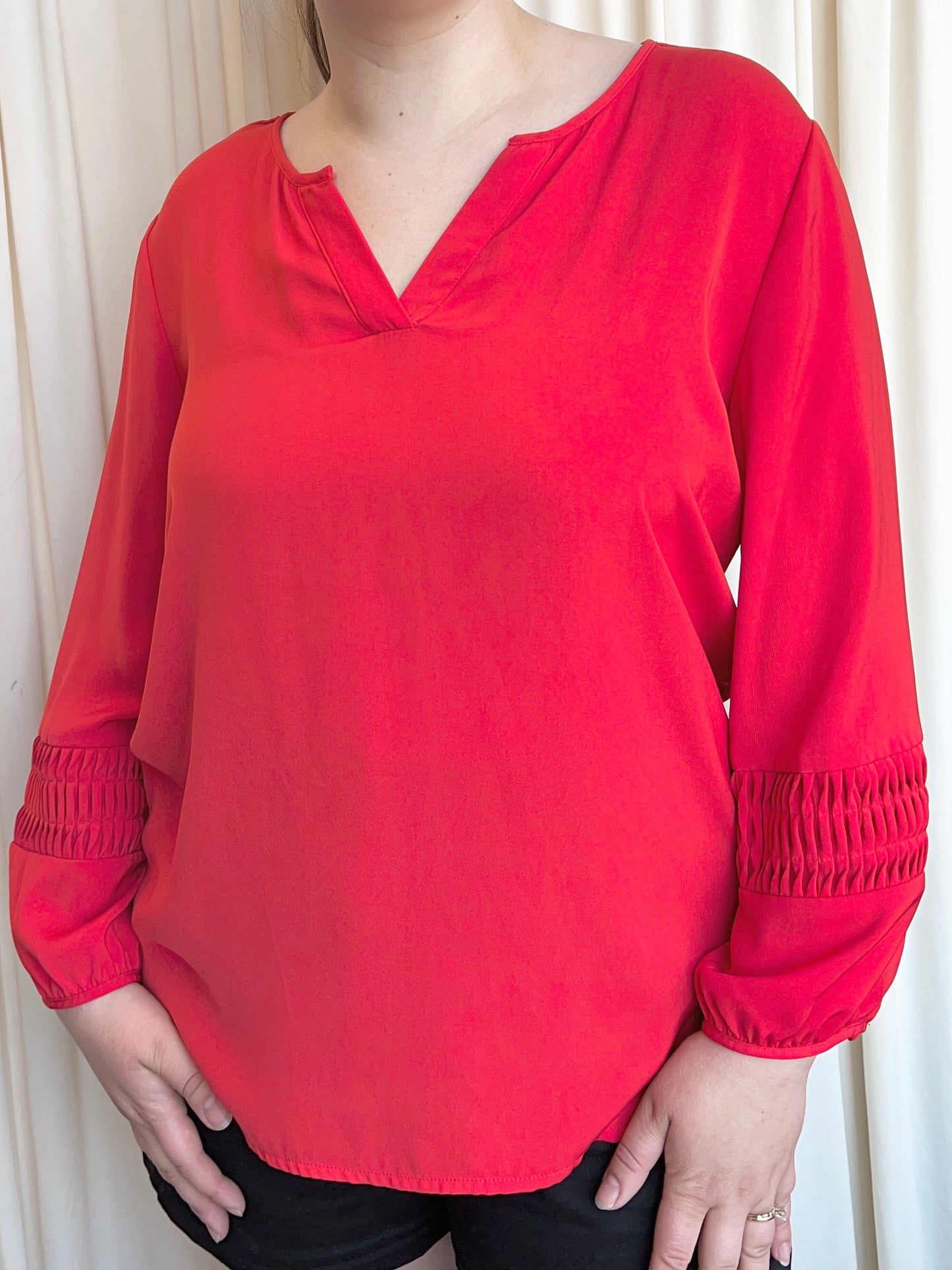 Flowy Red Blouse - Large