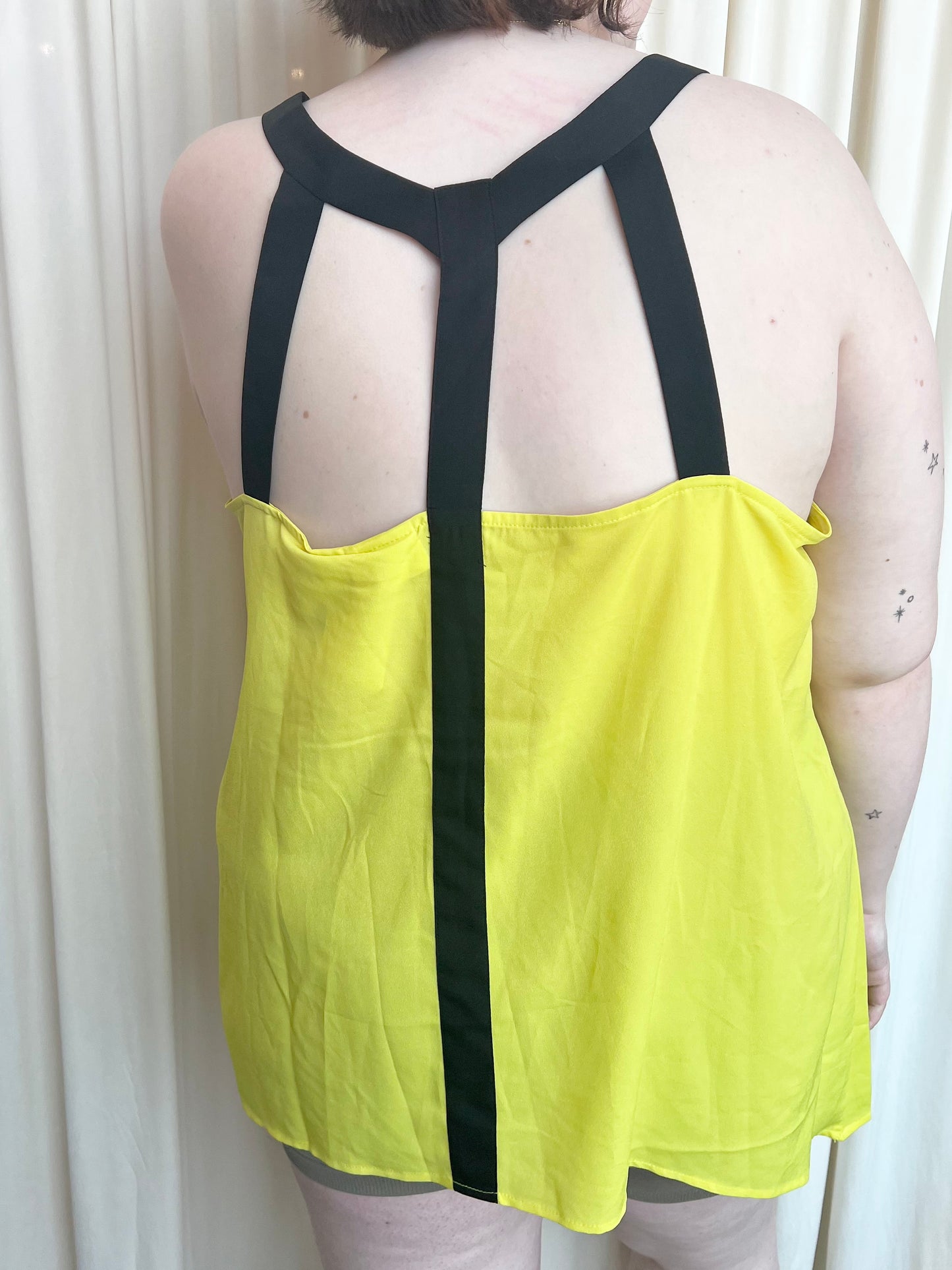 Neon Yellow Strappy Tank - 3X-Large
