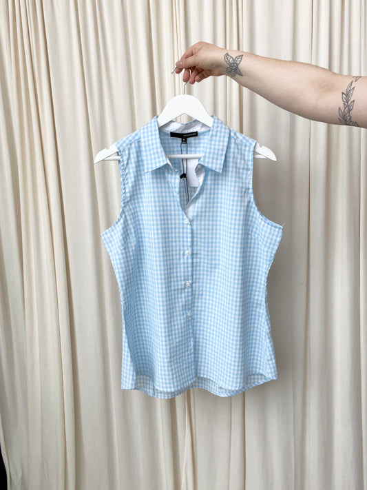 NWT Gingham Button Up Tank - X-Large