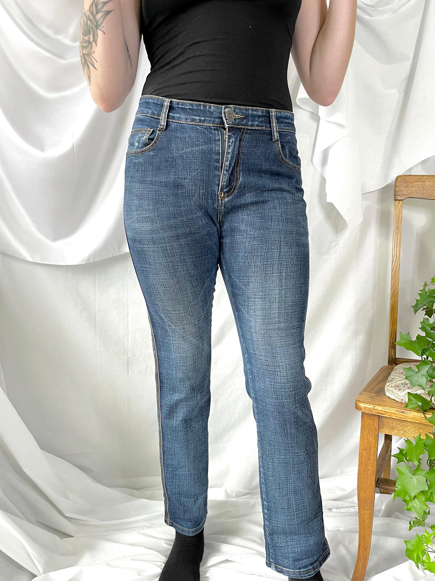 Faded Straight Jeans - 12