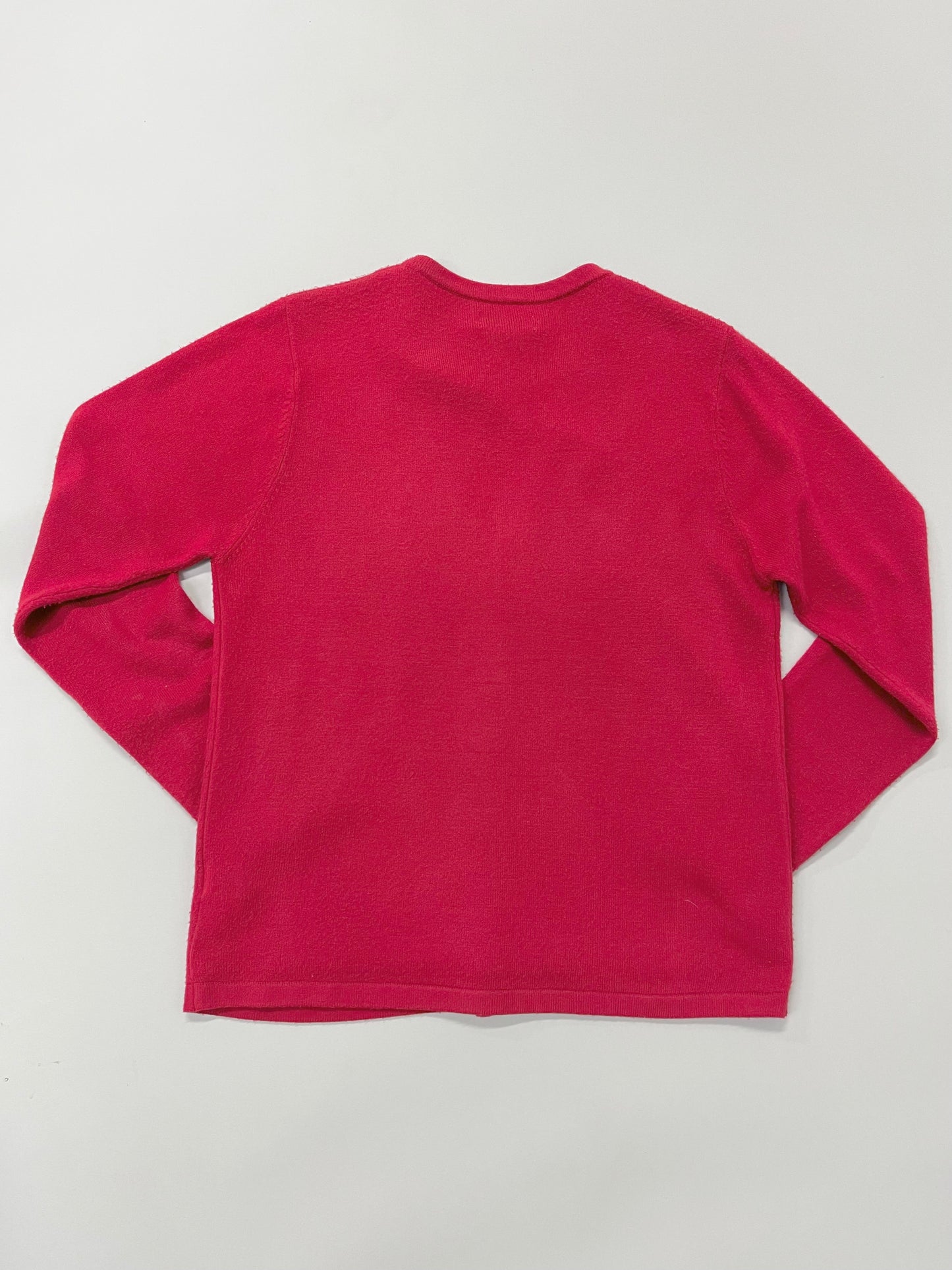 Red Cardigan Sweater - Small