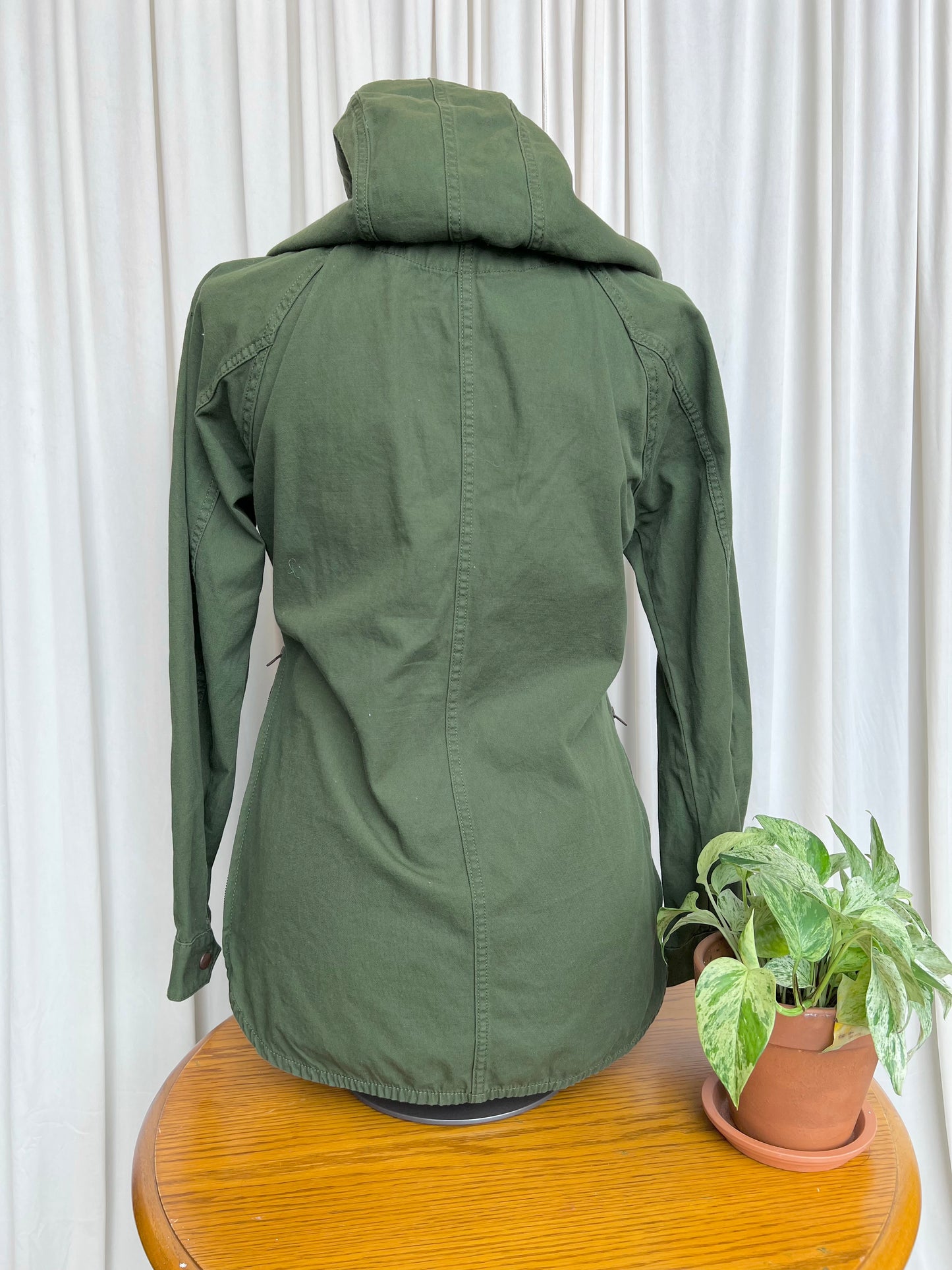 Hooded Green Coat - Small