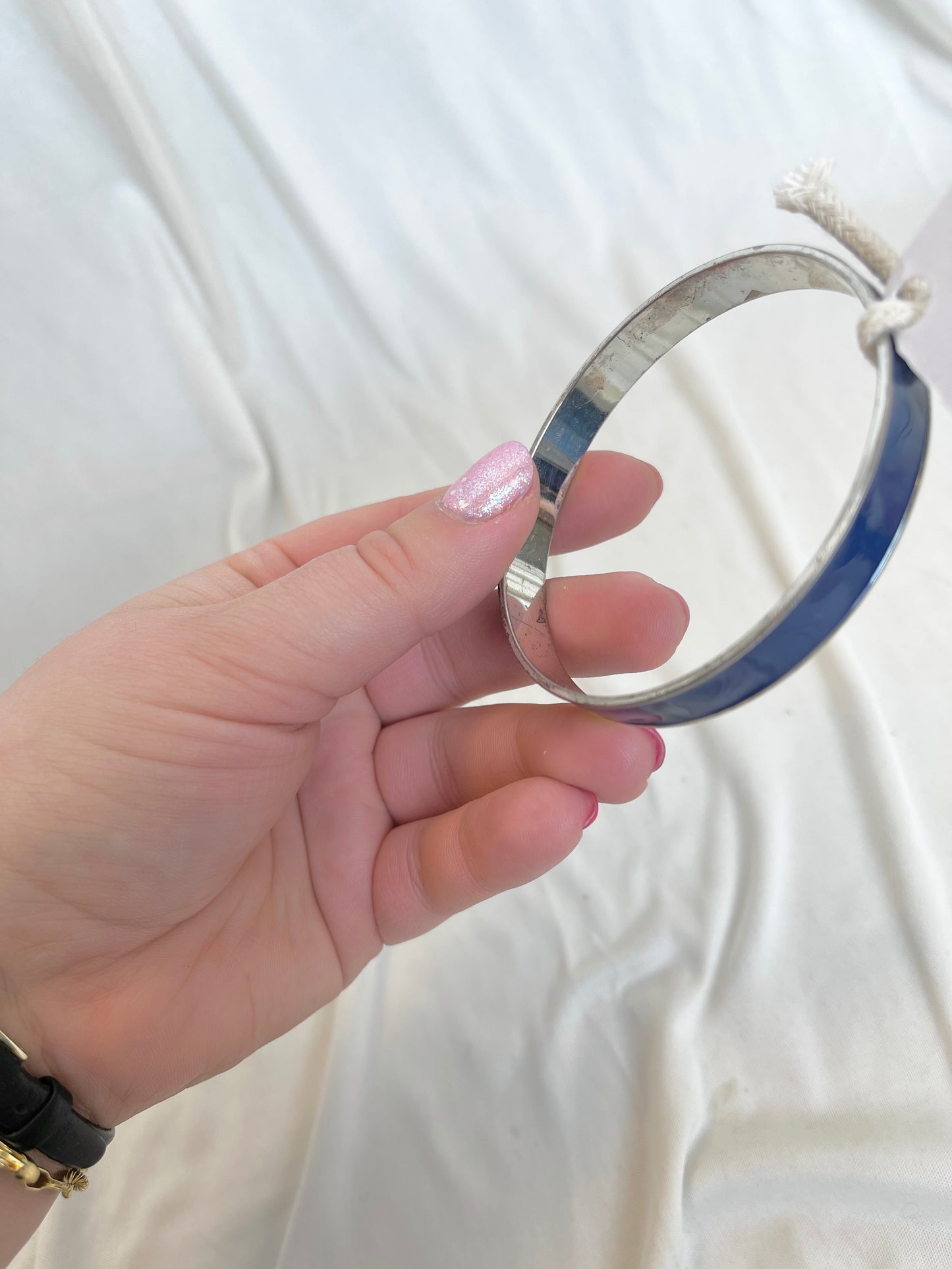Blue Thick Band Bracelet