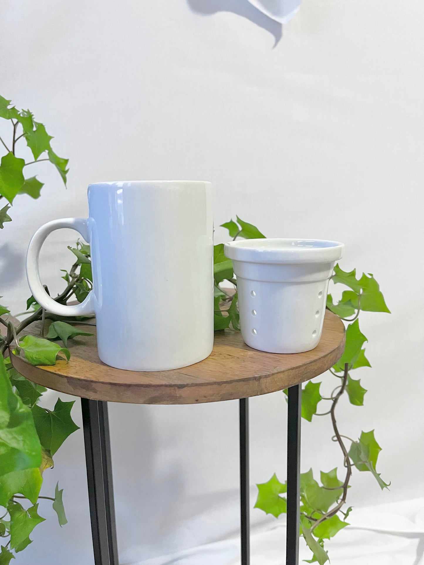 White Tea Steeper Mug