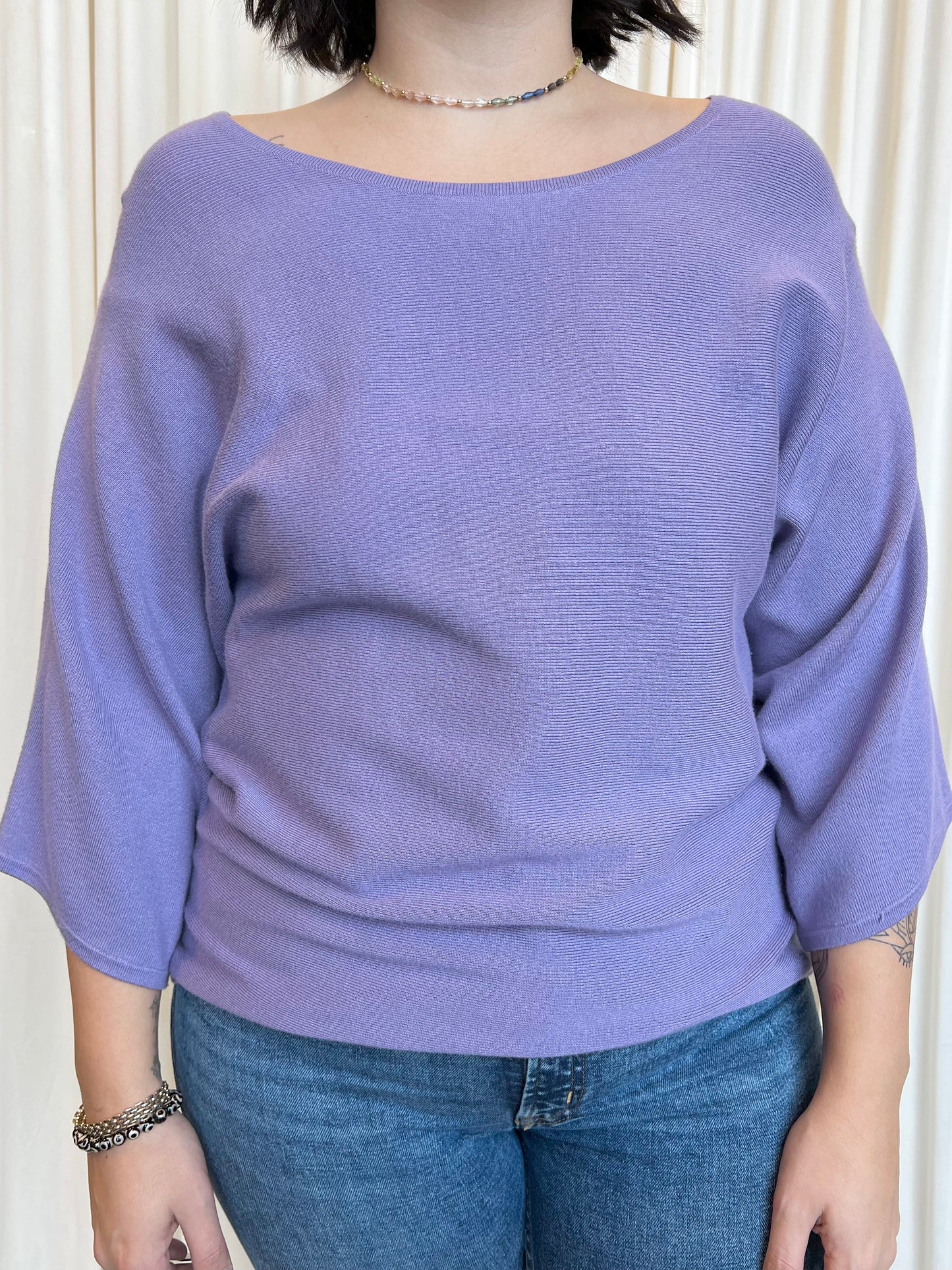 Lilac Wide Cut Sweater - Medium