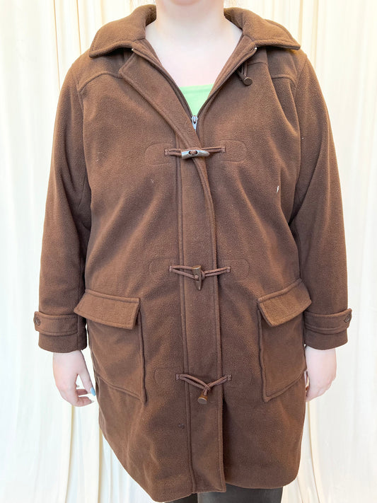 Brown Fleece Coat - X-Large