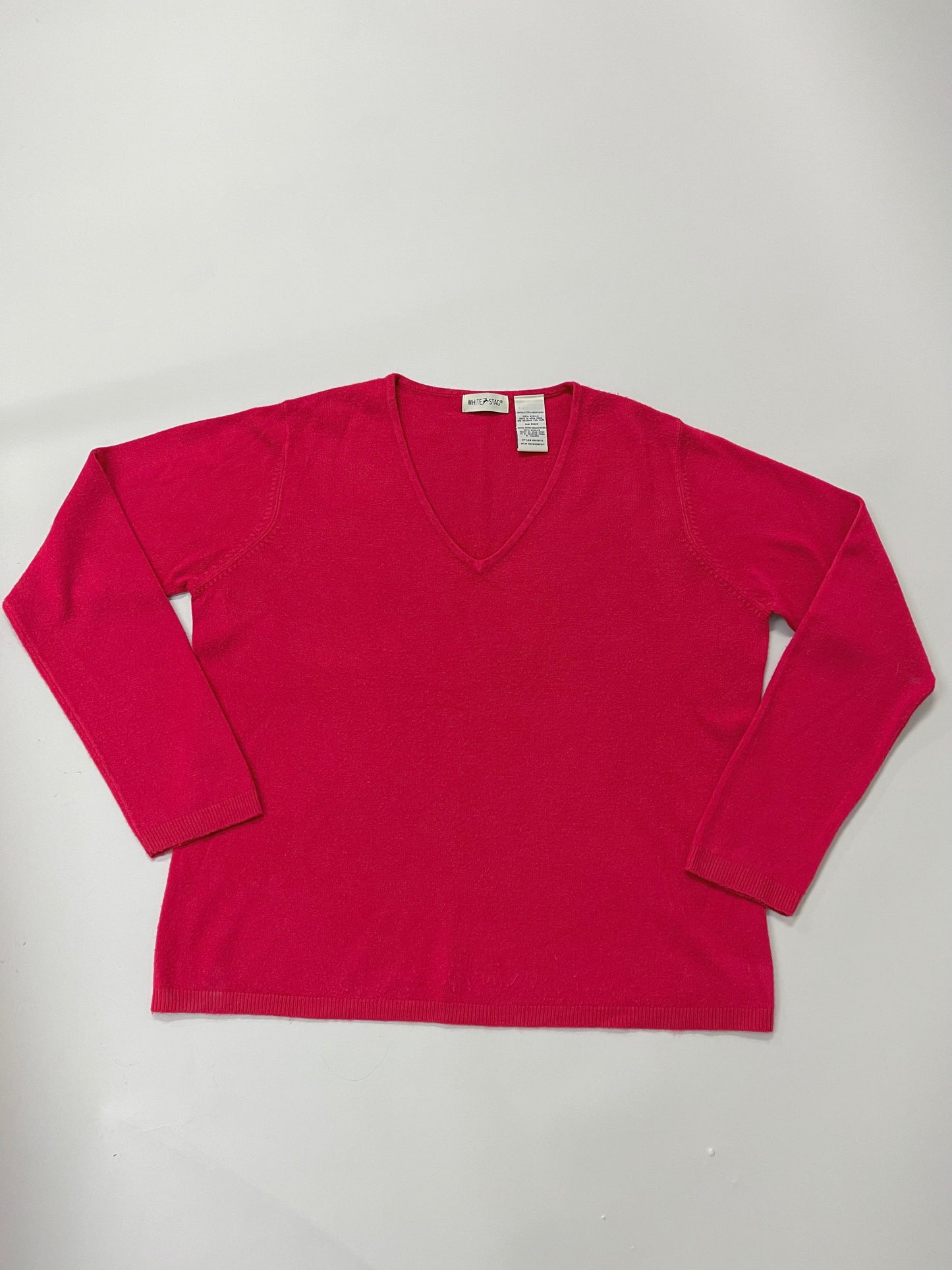 Red V-Neck Sweater - X-Large