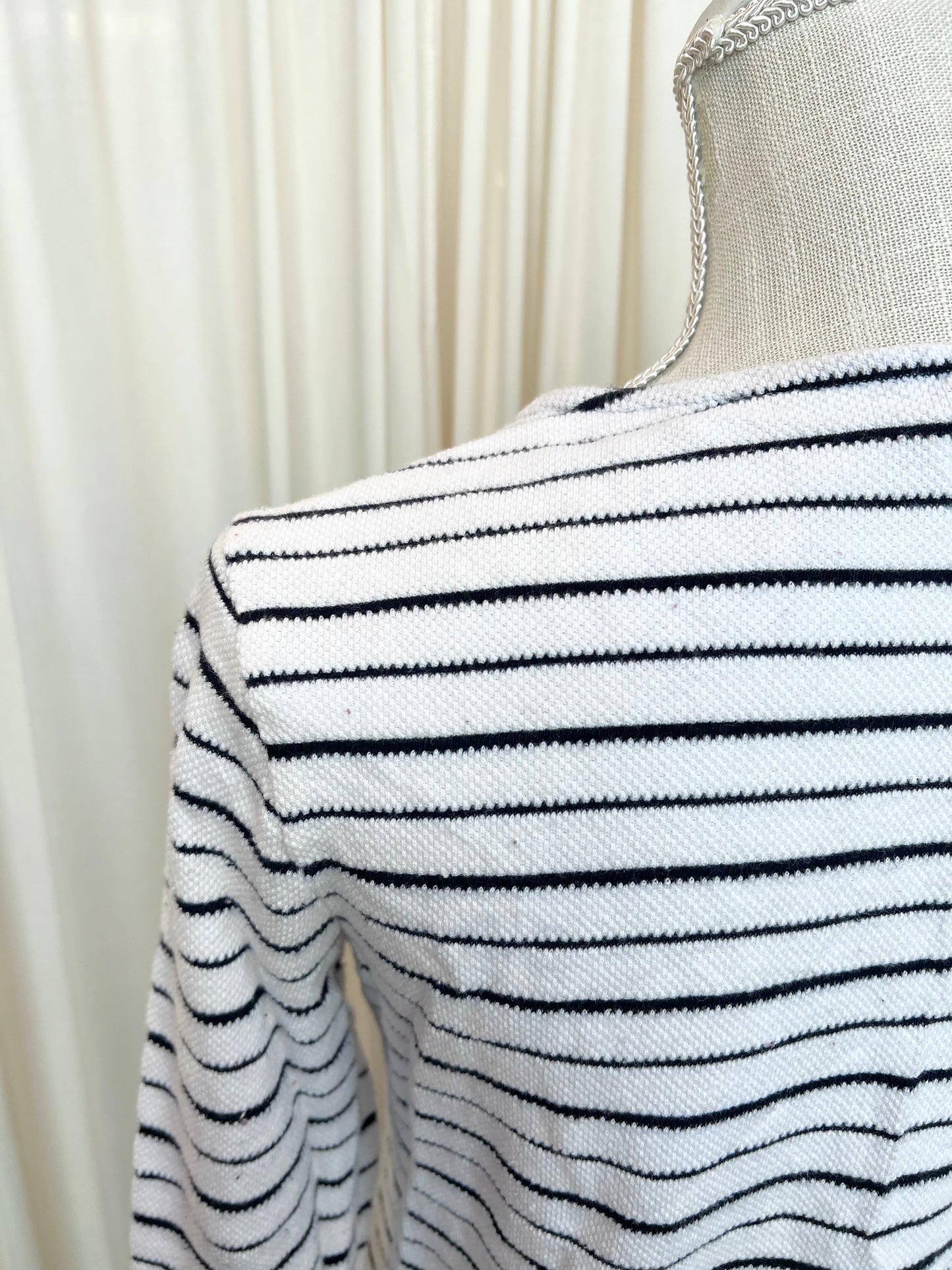 White Striped Sweater - Medium